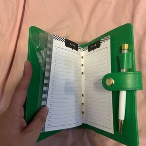 Green Planner with Pen